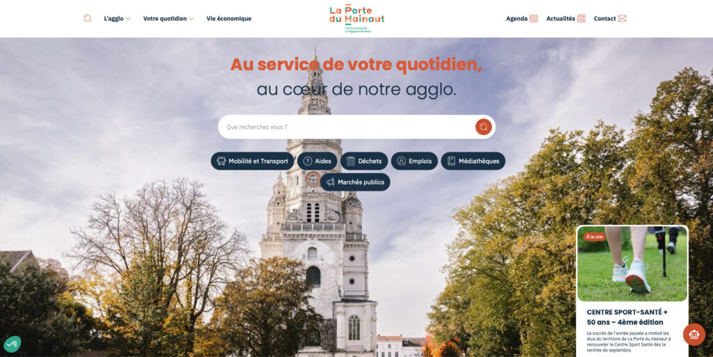 Accompagnement à maîtrise d'ouvrage sur site web pour collectivité​ | Accueil