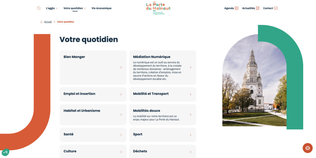 Accompagnement à maîtrise d'ouvrage sur site web pour collectivité | Page interne